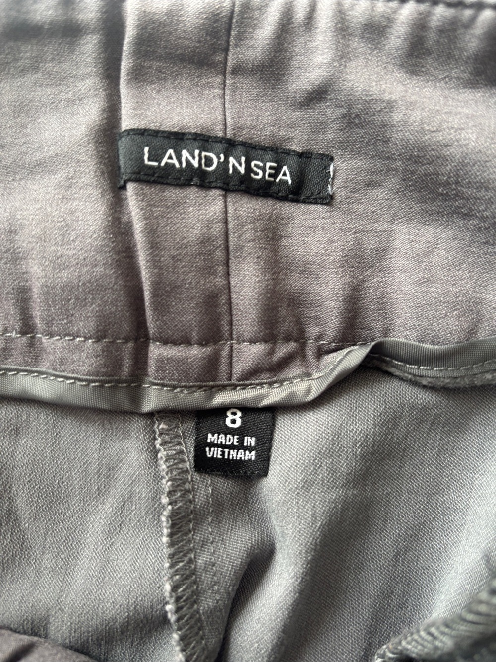 Women's Tailored Capris in Charcoal Gray - Picture 3 of 3